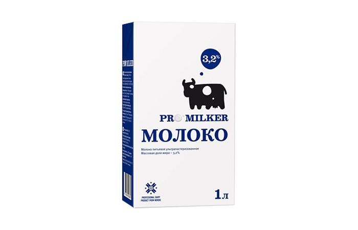 Молоко «Промилкер» 3.2% ультрапастеризованное 1 л.