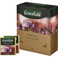 Чай Greenfield Spring Melody черный с ароматом фруктов и душистых трав 100 пакетиков